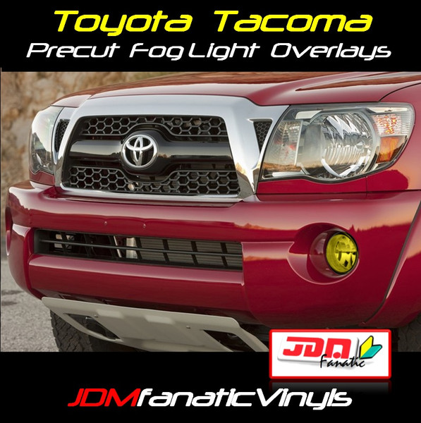 05-11 Toyota Tacoma Precut Yellow Fog Light Overlays Vinyl Tint Kit