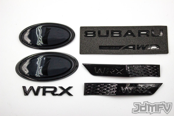 GIFT PACK - GLOSS black WRX, Symmetrical AWD, GLOSS black fender, BLACK front/rear emblem "i" (2015-2021 WRX)
