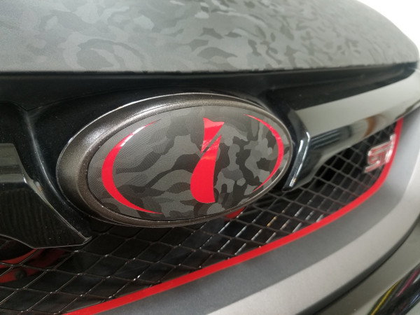 Shadow Black -Precut Emblem Overlays Front/Rear (08-14 WRX/STI Hatchback)