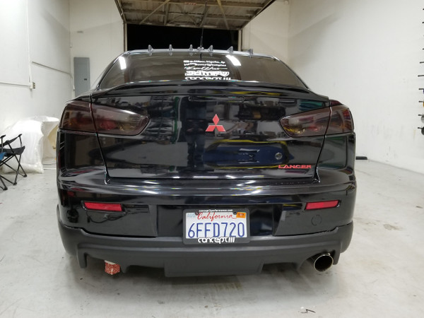 08 17 Mitsubishi Lancer Evolution X Precut Tail Light Overlays