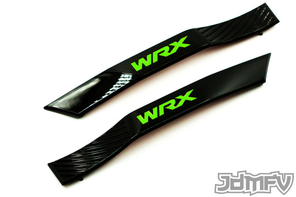 WRX Fender Badge Garnish - Gloss Black / Green (2008-2014 WRX)