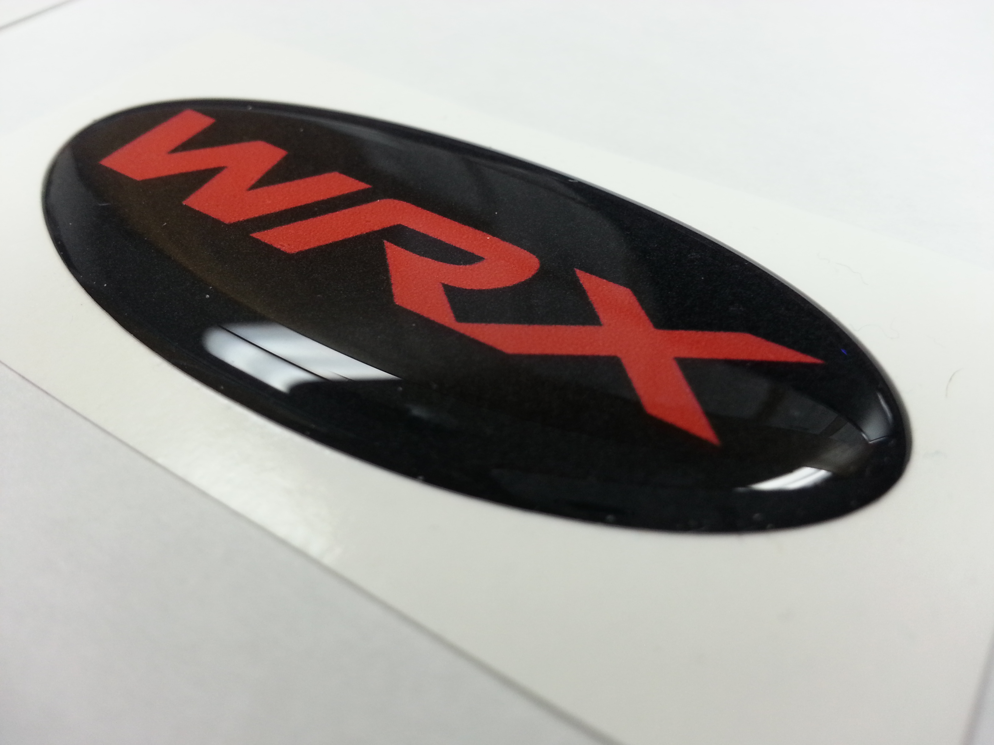 Domed Subaru steering wheel badges - WRX logo JDMFV