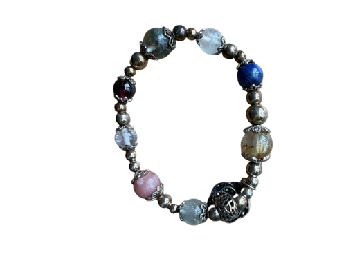 ✦ One of a Kind - Handmade Celestial Harmony Mixed Crystal Bracelet - Velora Collection