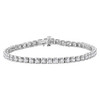 14kt White Gold Womens Round Diamond Studded Tennis Bracelet 3 Cttw