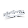 10kt White Gold Womens Round Diamond Stackable Band Ring 1/5 Cttw - 158896