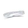 10kt White Gold Womens Round Diamond Stackable Band Ring 1/4 Cttw - 158889