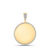 10kt Yellow Gold Mens Round Diamond Memory Circle Charm Pendant 3/4 Cttw - 158801