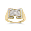 10kt Yellow Gold Mens Round Diamond Arched Fashion Ring 1/4 Cttw