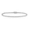 14kt White Gold Womens Round Diamond Studded Tennis Bracelet 3 Cttw - 148832