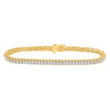 14kt Yellow Gold Womens Round Diamond Single Row Tennis Bracelet 5 Cttw