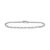 14kt White Gold Womens Round Diamond Tennis Bracelet 4 Cttw