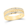 14kt Yellow Gold Mens Round Diamond Wedding Braided Band Ring 1/2 Cttw