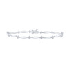 Sterling Silver Womens Round Diamond Fashion Bracelet 1/6 Cttw - 155511
