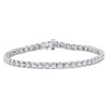 14kt White Gold Womens Round Diamond Studded Tennis Bracelet 1-1/2 Cttw