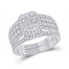 14kt White Gold Baguette Diamond Bridal Wedding Ring Band Set 1 Cttw - 155009