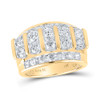 14kt Yellow Gold Mens Round Diamond Band Ring 4 Cttw