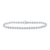 10kt White Gold Womens Round Diamond Fashion Bracelet 2 Cttw - 159978