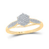 10kt Yellow Gold Womens Round Diamond Cluster Ring 1/5 Cttw - 81552
