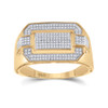 10kt Yellow Gold Mens Round Diamond Fashion Ring 1/3 Cttw - 69030