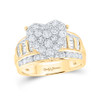 10kt Yellow Gold Round Diamond Heart Bridal Wedding Engagement Ring 2 Cttw - 113337