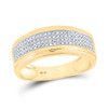 10kt Yellow Gold Mens Round Diamond Band Ring 1/3 Cttw - 49983