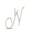 10kt Yellow Gold Womens Round Diamond N Initial Letter Pendant 5/8 Cttw