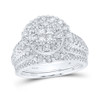 14kt White Gold Princess Diamond Bridal Wedding Ring Band Set 1-1/2 Cttw - 149067