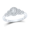 14kt White Gold Round Diamond Solitaire Bridal Wedding Engagement Ring 1/2 Cttw - 154888