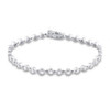 14kt White Gold Womens Round Diamond Tennis Bracelet 1-3/4 Cttw