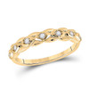10kt Yellow Gold Womens Round Diamond Band Ring 1/10 Cttw - 154722