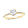 14kt Yellow Gold Round Diamond Solitaire Bridal Wedding Engagement Ring 1 Cttw - 163899