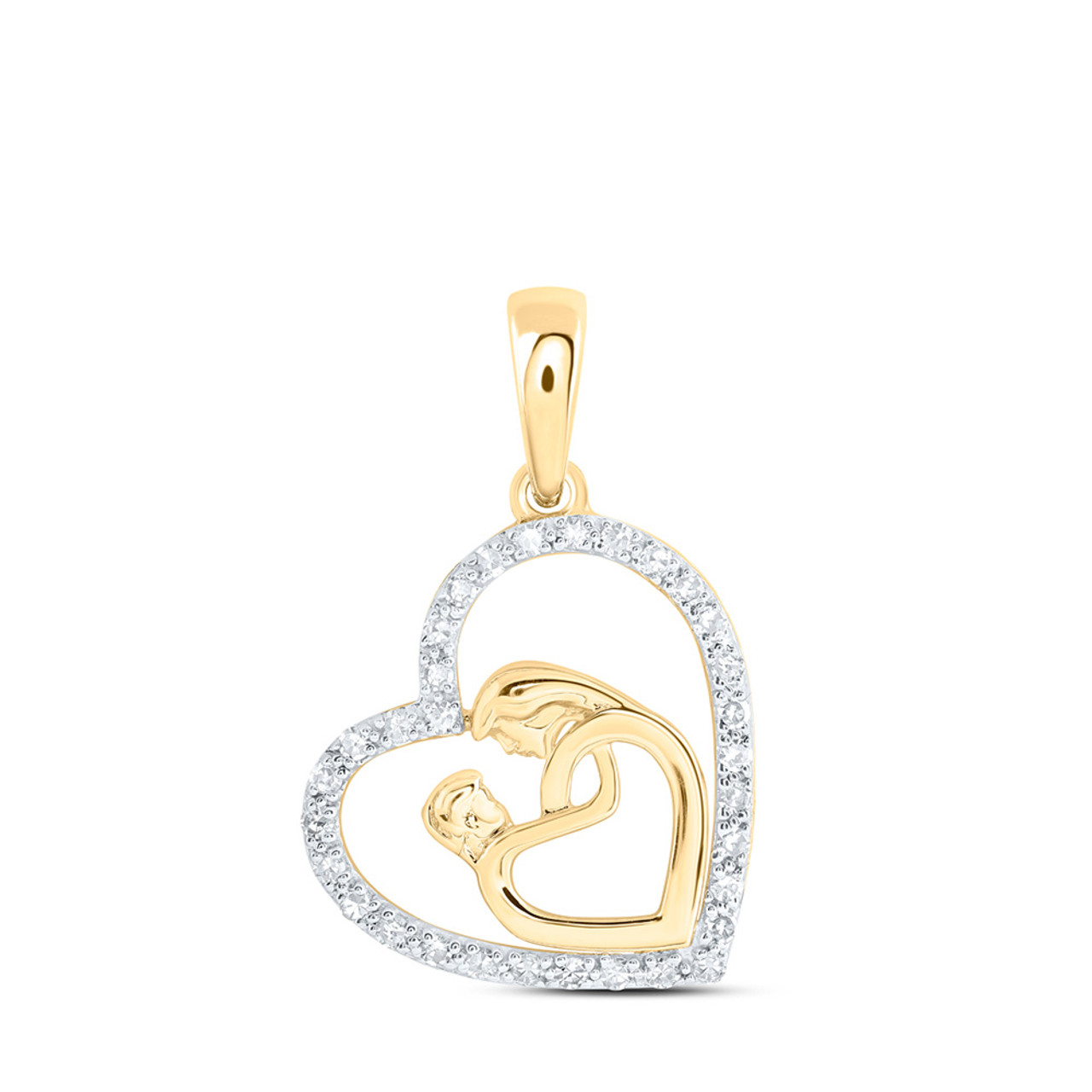 Mother and Child Heartbeat Pendant Necklace by Janel Russell | M294S41M |  Finejewelers.com