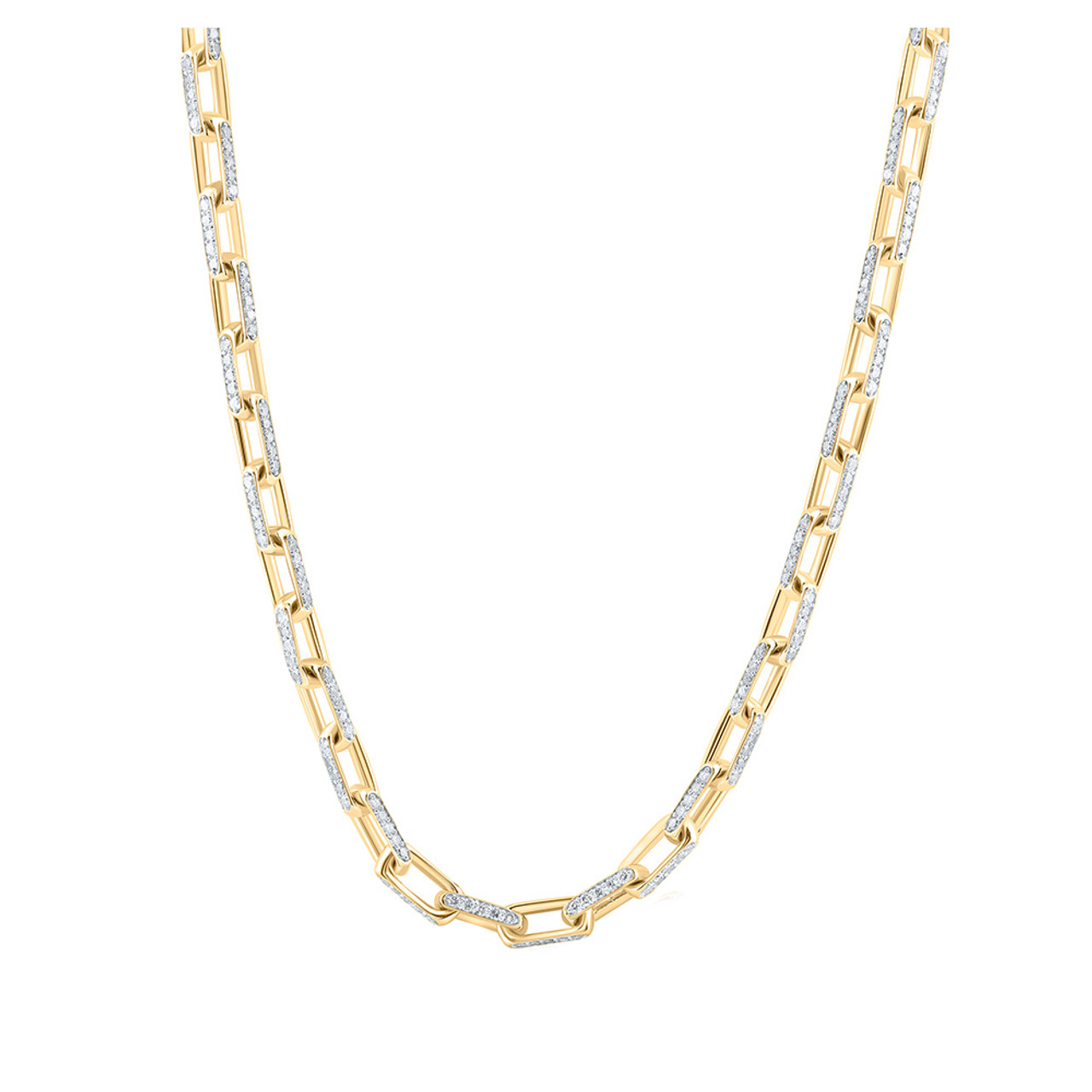14K Gold Miami Cuban Diamond Chain 22 Inches 10mm 66583: buy online in NYC.  Best price at TRAXNYC.