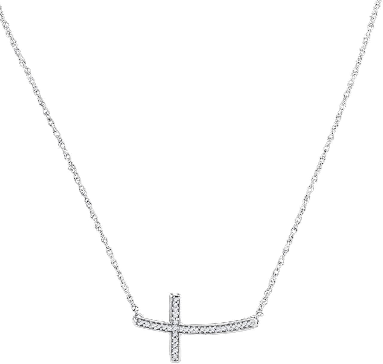 10kt White Gold Womens Round Diamond 
