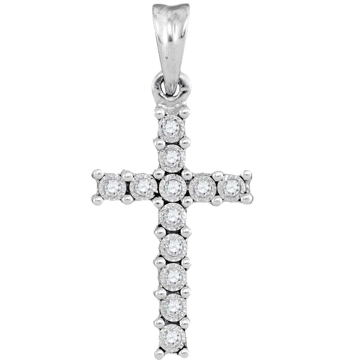 10kt White Gold Womens Round Diamond 