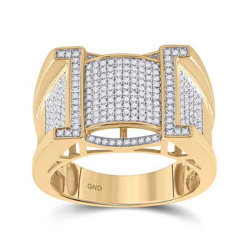 10kt Yellow Gold Mens Round Diamond Band Ring 5/8 Cttw - 155059