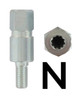 Wellenadapter Typ N – 10 Zähne x Ø 6.0 mm - 1
