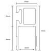 Airlineschiene Alu für Bordwandprofil, Verzurrung seitlich, L 3000 mm - 2
