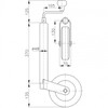 Stützrad Ø 48 mm, Stützlast 150 kg, Metallfelge - 2