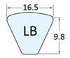 MITSUBOSHI Keilriemen LB - 16,5 mm - 3