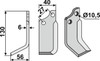 Bogenmesser 130 x 6 x 40 mm - 2