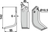 Bogenmesser 142 x 6 x 50 mm - 2