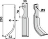 Bogenmesser 200 x 4 x 30 mm - 2