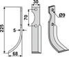 Bogenmesser 225 x 5 x 30 mm - 2