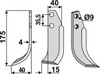 Fräsmesser 175 x 4 x 40 mm - 2