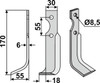 Fräsmesser 170 x 6 x 30 mm - 2