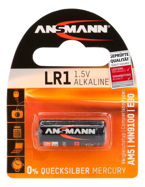 ANSMANN Alkaline Knopfzelle LR1 - 2