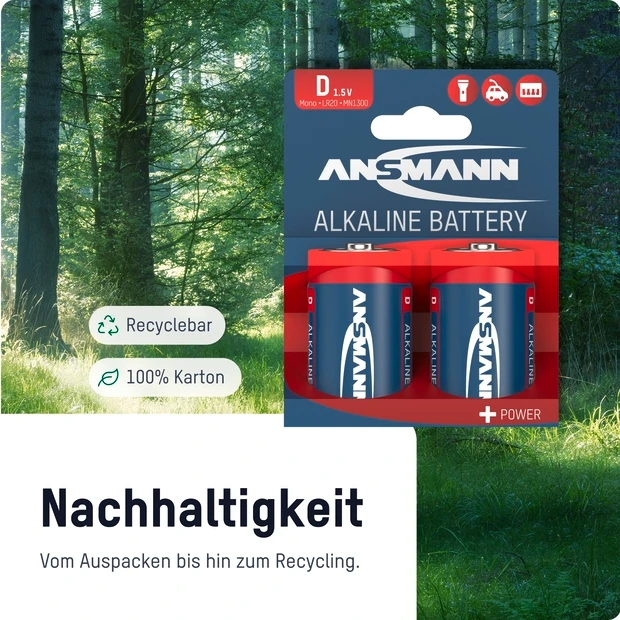 ANSMANN Alkaline D / LR20 2er Blister - 10