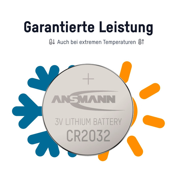 ANSMANN Lithium CR2032 Knopfzelle - 4