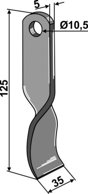 Schlegelmähermesser 90 mm - 1